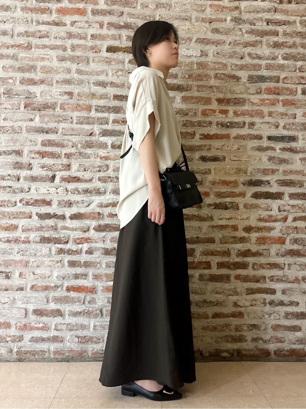 しばさんの「THE SHOP TK｜【インしなくても決まる】スキッパーシャツ/接触冷感/防シワ/速乾」を使ったコーディネート