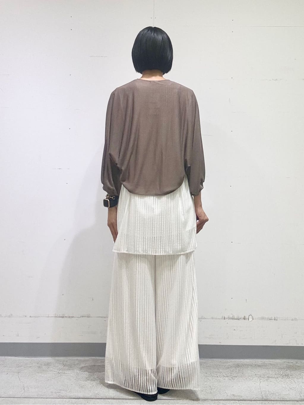 naoさんの「INDIVI｜【洗える／セットアップ可能】ラッセルチュニック」を使ったコーディネート