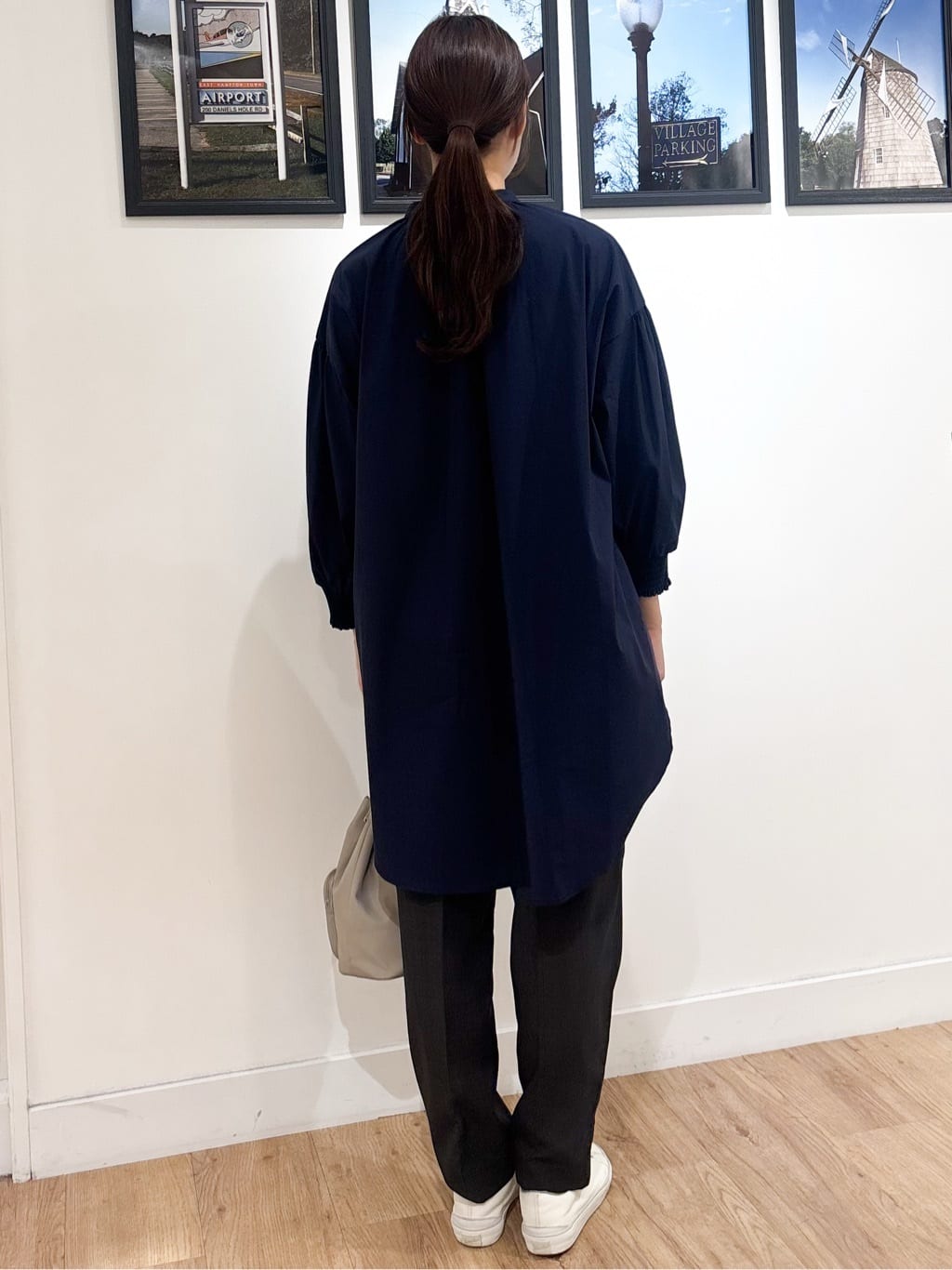 Ririkaさんの「Dessin｜【ウエストゴム・洗える】センターライン入りテーパードパンツ（XS～L）」を使ったコーディネート