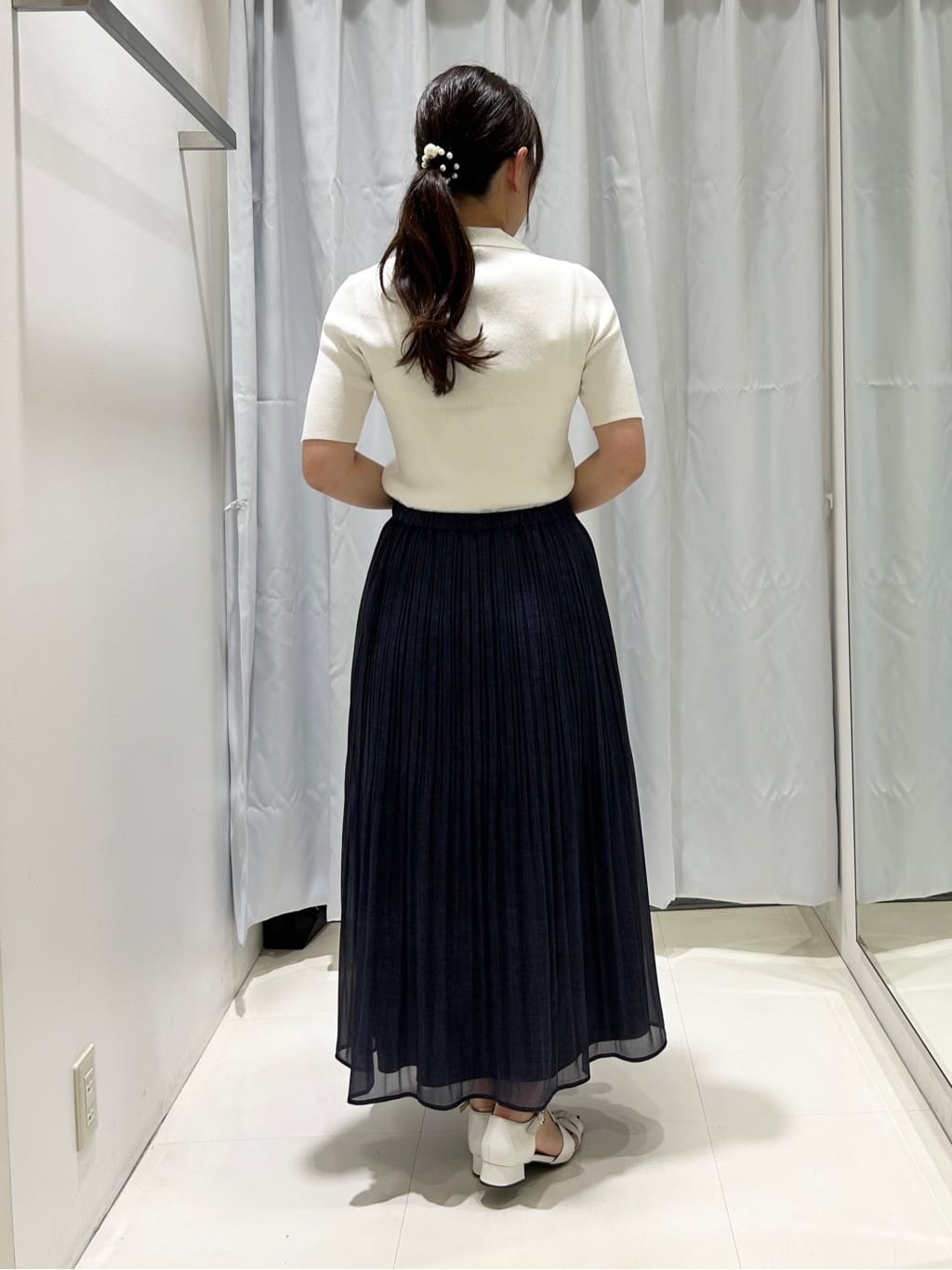 ももさんの「COUP DE CHANCE｜【手洗い可】衿付きニットトップス」を使ったコーディネート