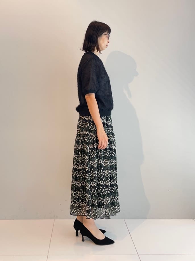 murayamaさんの「INDIVI｜ヘアリージャカードトップス」を使ったコーディネート