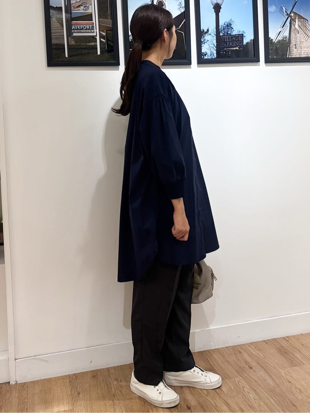 Ririkaさんの「Dessin｜【ウエストゴム・洗える】センターライン入りテーパードパンツ（XS～L）」を使ったコーディネート