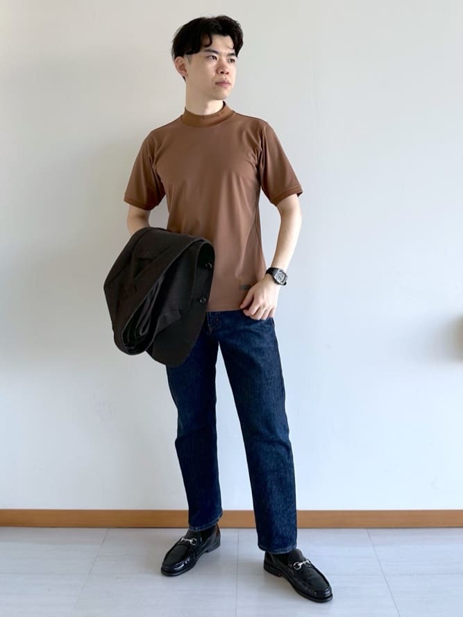 イッシーさんの「TAKEO KIKUCHI｜【None Of Stress】アクティブジャージ 千鳥 ジャケット」を使ったコーディネート