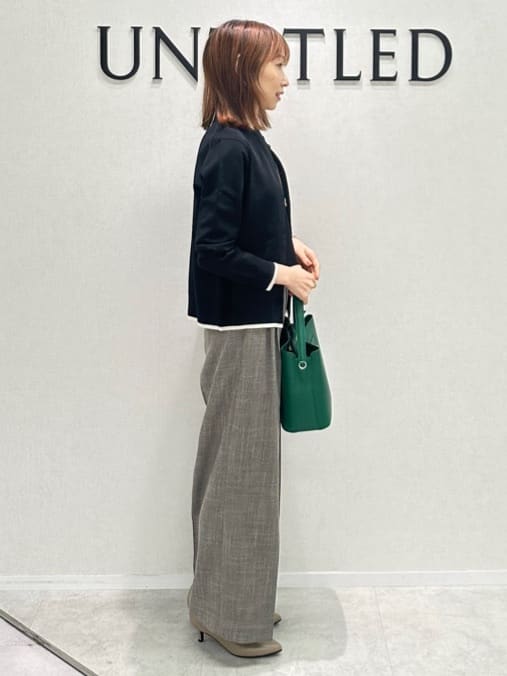 Miwaさんの「UNTITLED｜【アンサンブル可/薄手/洗える】5分袖クルーニット」を使ったコーディネート