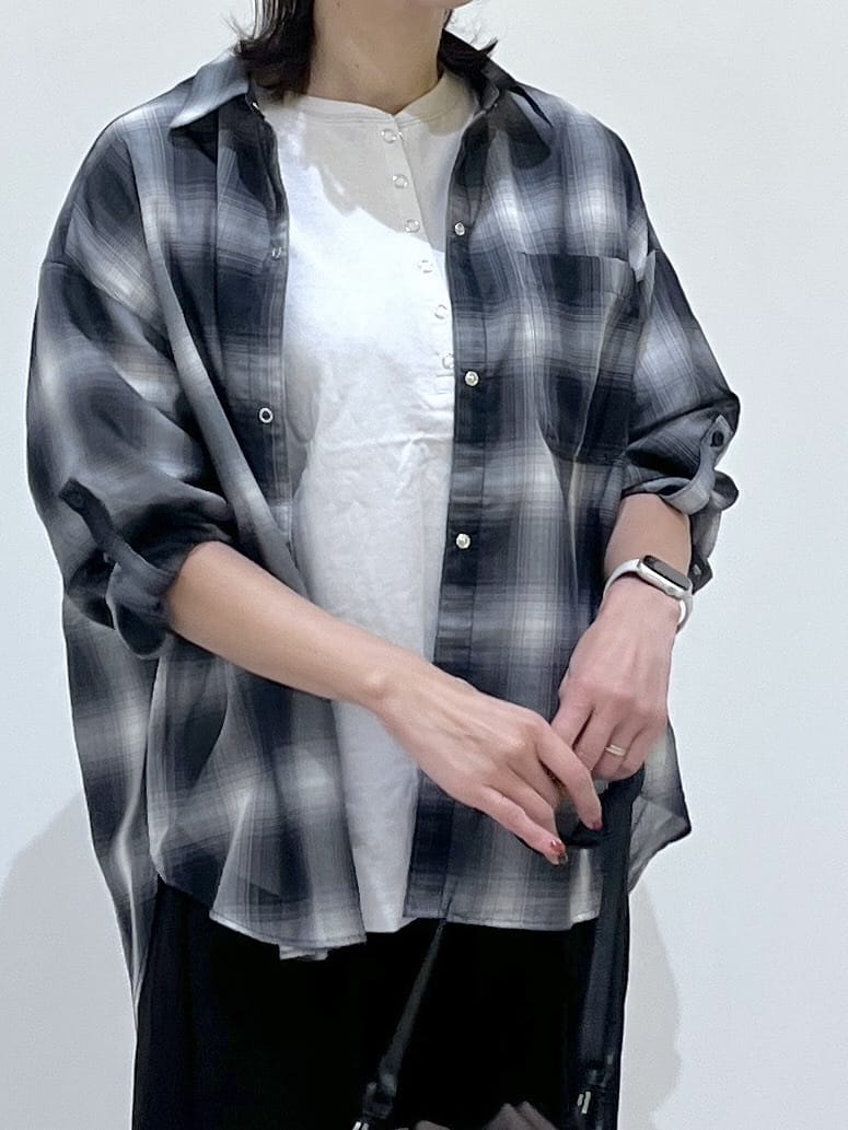 canaさんの「Dessin｜【360度可愛い/前後2WAY/洗える】ライトコットンヘンリーカットソー」を使ったコーディネート