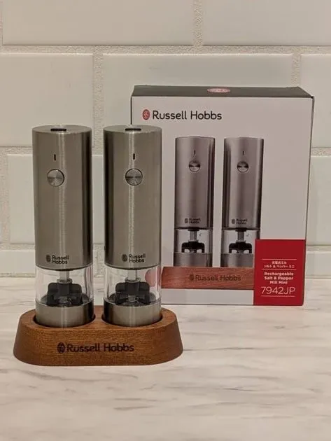 充電式ミル ソルト＆ペッパーミニ SV 2本セット ＜Russell Hobbs
