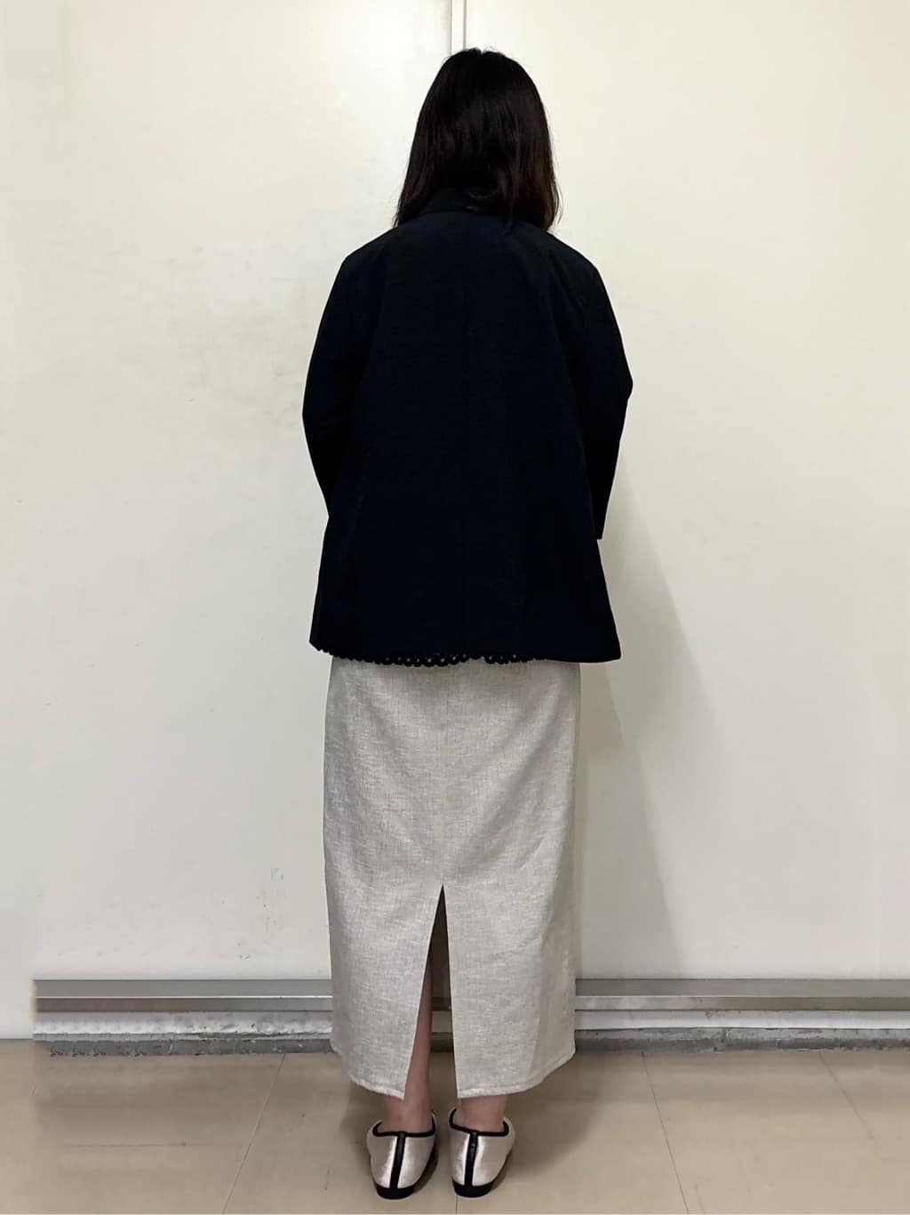 やまさんの「OPAQUE.CLIP｜リネンライクダブルジャケット【洗える】」を使ったコーディネート