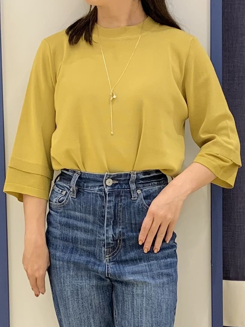 mokaさんの「grove｜【ひんやり多機能】やわらかドライタッチ 袖口シアードッキングプルオーバー」を使ったコーディネート