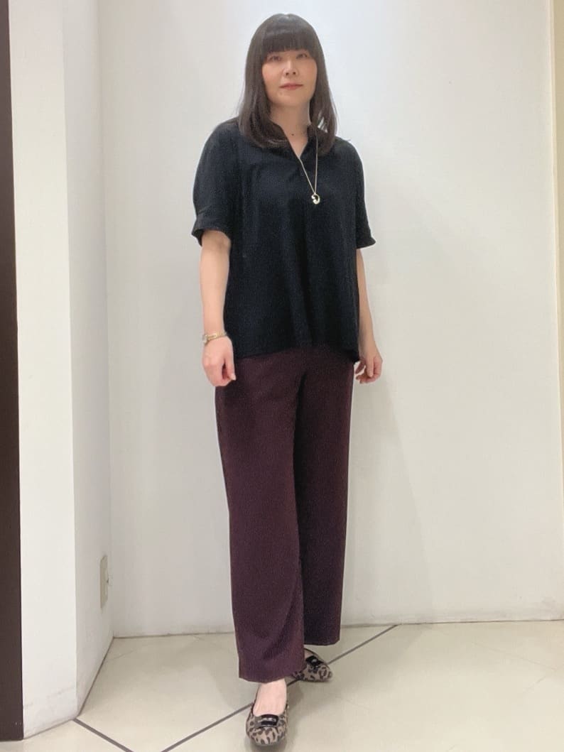 Chakoさんの「Reflect｜【接触冷感／マシンウォッシュ可／ウエスト総ゴム】ワイドシルエットパンツ」を使ったコーディネート
