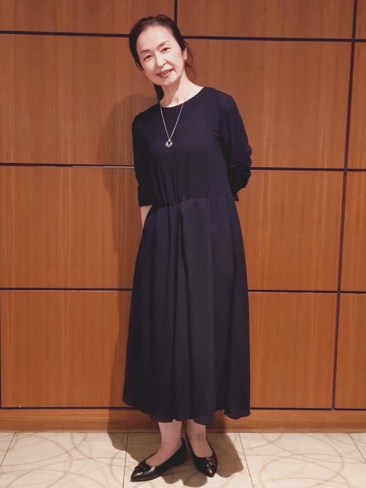 Kさんの「Reflect｜【吸水速乾／防しわ】シルキープリーツワンピース」を使ったコーディネート