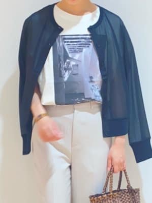あやさんの「UNTITLED｜【後ろウエストゴム】ツイルセミフレアパンツ」を使ったコーディネート