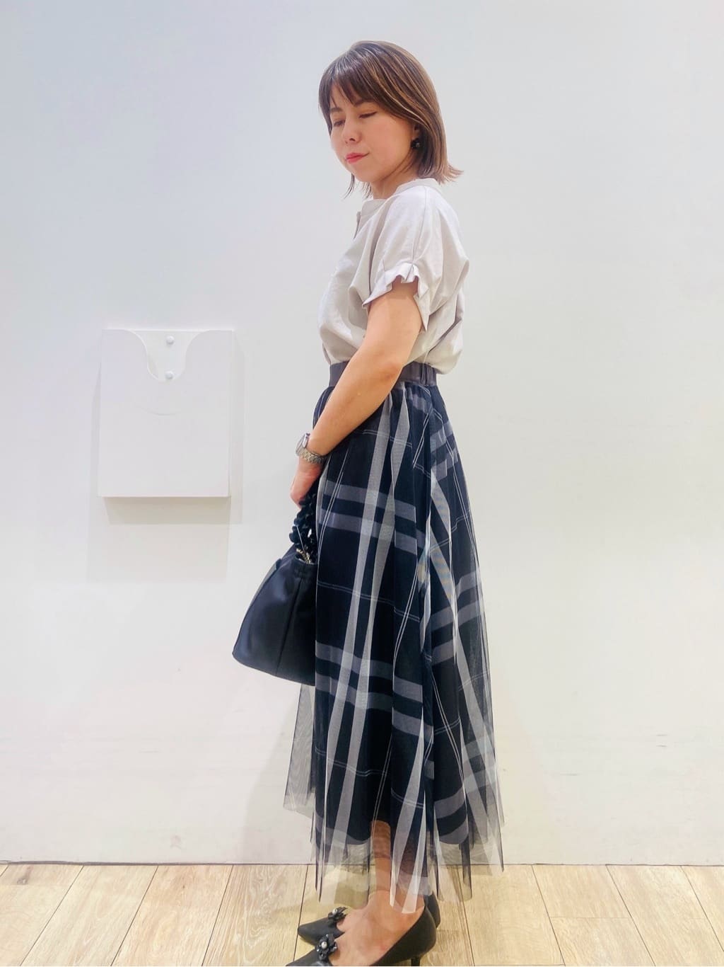 YUKOさんの「index｜《7色展開／XS-LLサイズ》タックスリーブスキッパーブラウス【洗濯機洗い可／吸水速乾／抗ピル／防シ」を使ったコーディネート