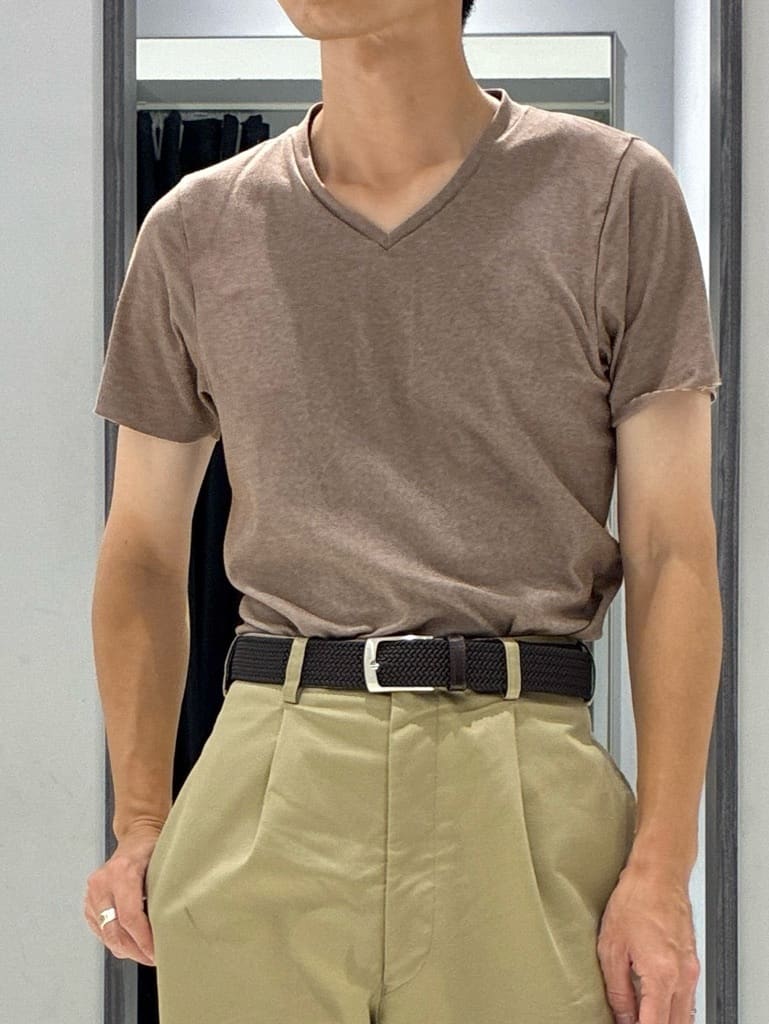 わいずみさんの「TAKEO KIKUCHI｜【COOL CITY WEAR】DotAir（R）サッカー シャツ」を使ったコーディネート