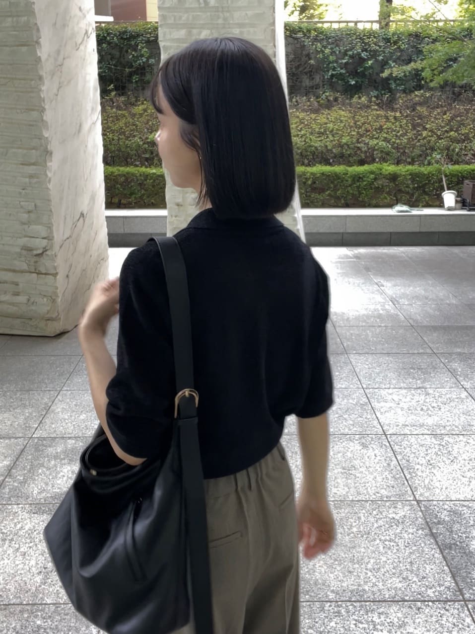NATSUMIさんの「grove｜華やぐラメモールで秋先取り　衿付きプルオーバーニット」を使ったコーディネート