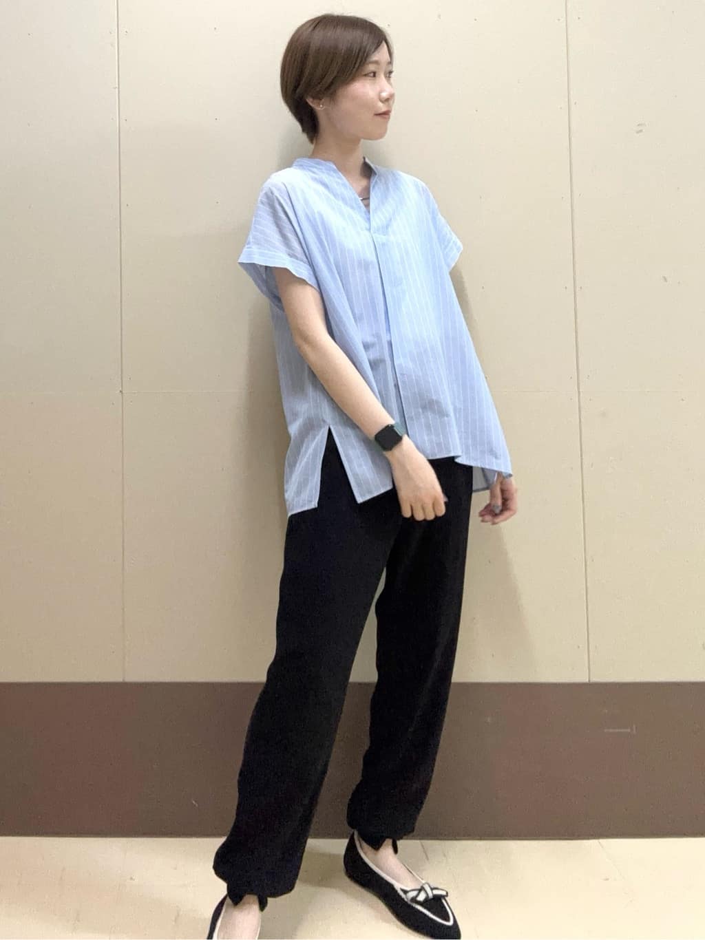 mioさんの「UNTITLED｜【洗える！快適！】リサイクルニットリボンパンプス」を使ったコーディネート