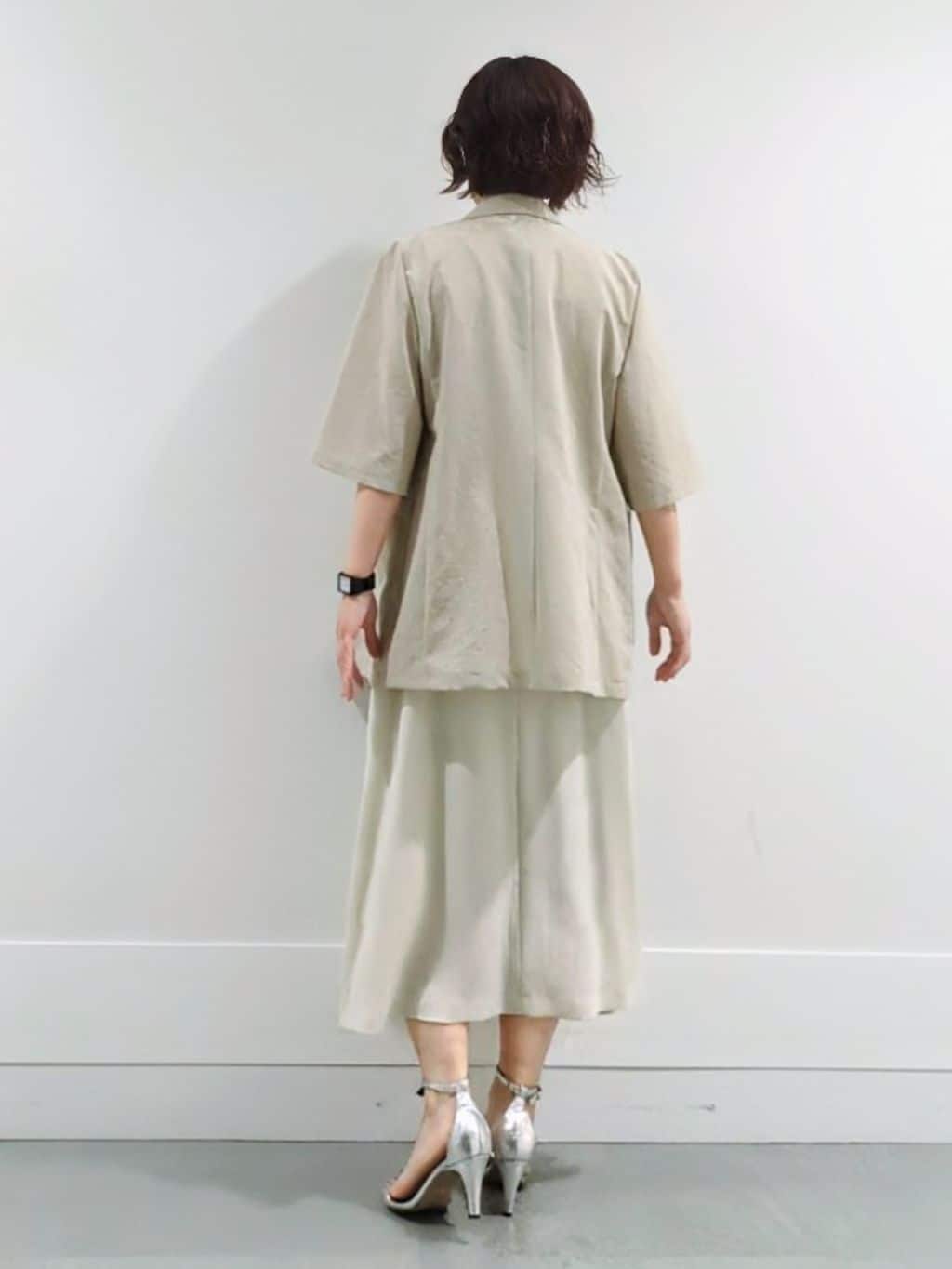 ミズタさんの「UNTITLED｜【吸水速乾/洗える】ハーフスリーブジャケット」を使ったコーディネート