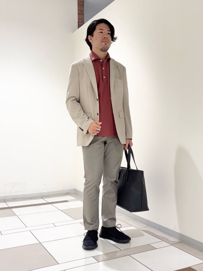 及川さんの「TAKEO KIKUCHI｜【360&deg;ストレッチ／セットアップ対応】None Of Stress ジャケット」を使ったコーディネート