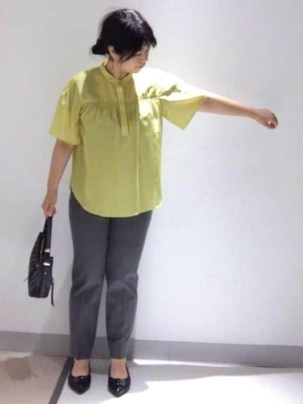 sakoさんの「Reflect｜【選べる5色◎／マシンウォッシュ可】シャーリングデザインブラウス」を使ったコーディネート