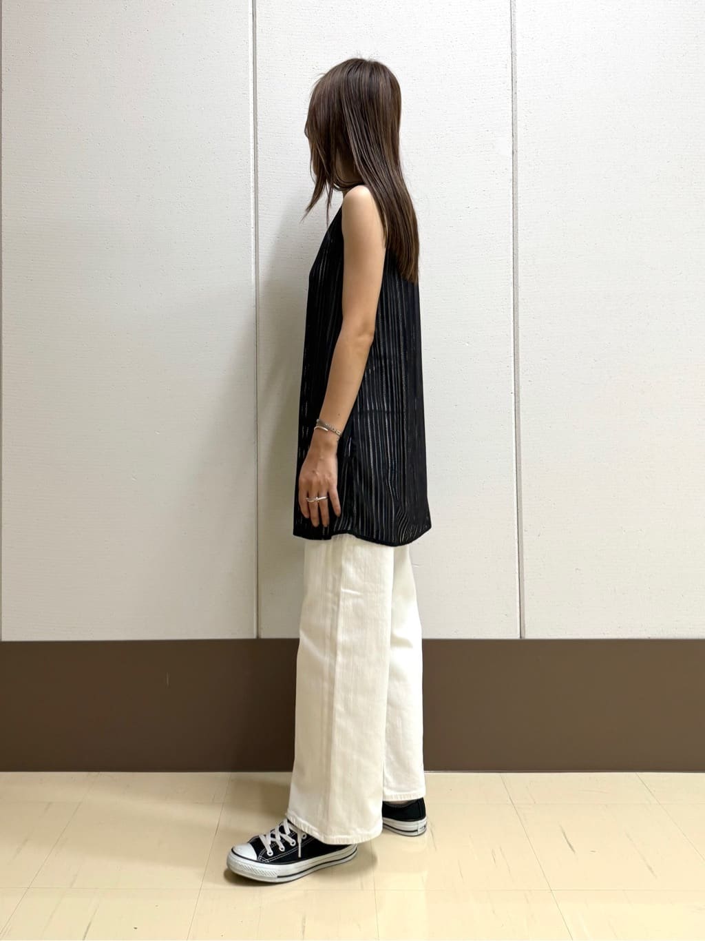 mamiさんの「INDIVI｜【洗える／セットアップ可能】ラッセルチュニック」を使ったコーディネート