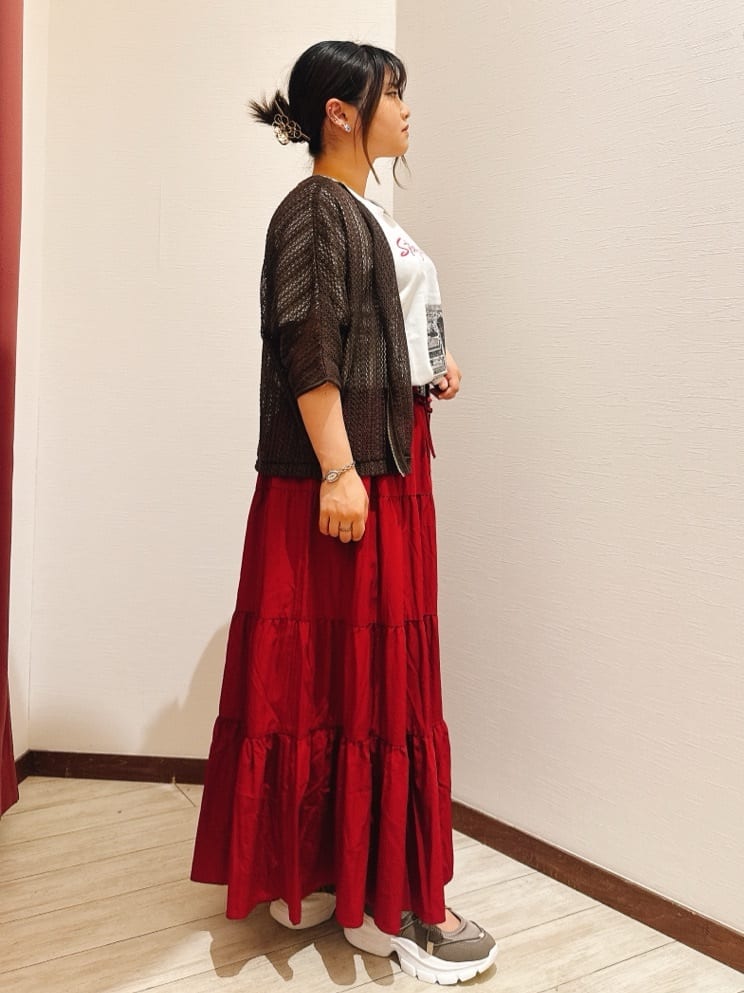 あにぃさんの「SHOO･LA･RUE｜【S-LL/ひんやり/UV】選べる6柄でそれぞれ欲しくなる プリントTシャツ」を使ったコーディネート