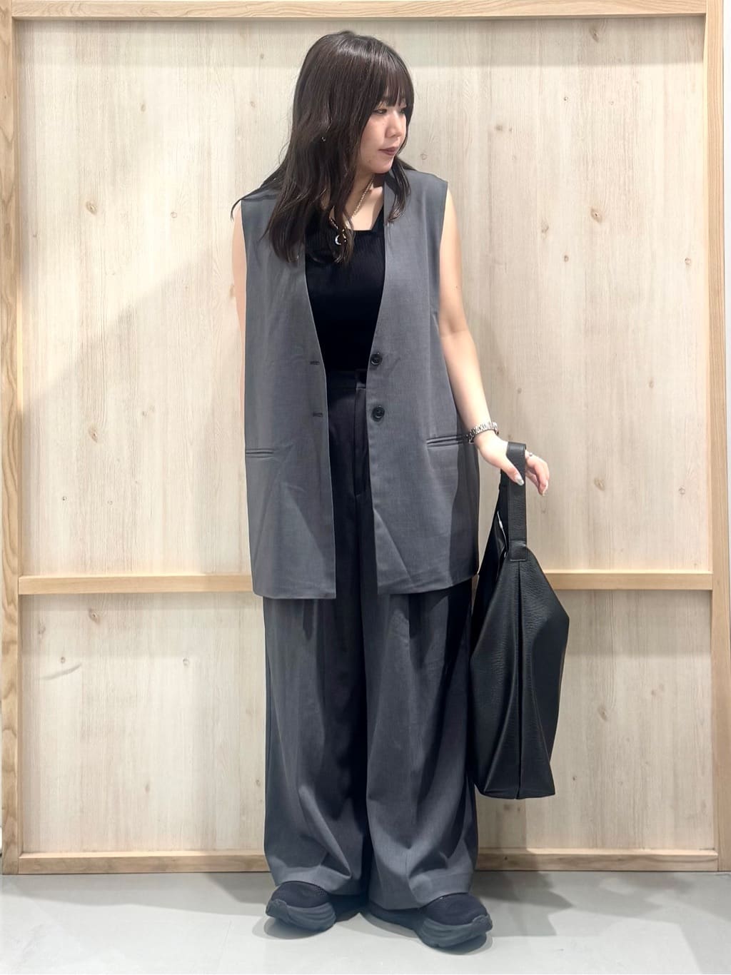 nanaさんの「THE SHOP TK｜ノーカラージレ【セットアップ可/洗濯機OK】」を使ったコーディネート