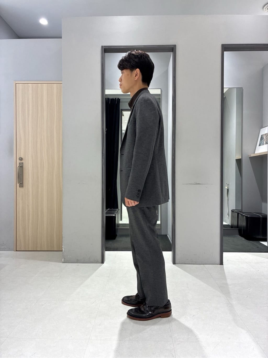 わいずみさんの「TAKEO KIKUCHI｜【None Of Stress】アクティブジャージ 千鳥 ジャケット」を使ったコーディネート