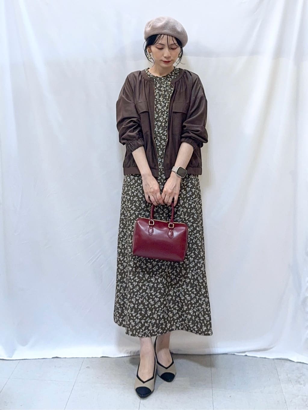 𝐇𝐢𝐫𝐨𝐦𝐢さんの「SHOO･LA･RUE｜【S-LL】寒暖差のある時期に 大人上品なシアーブルゾン」を使ったコーディネート