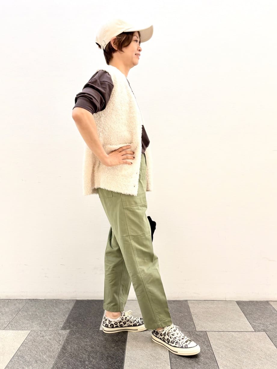 Haruさんの「Dessin｜【洗える】箔プリントロングTシャツ」を使ったコーディネート