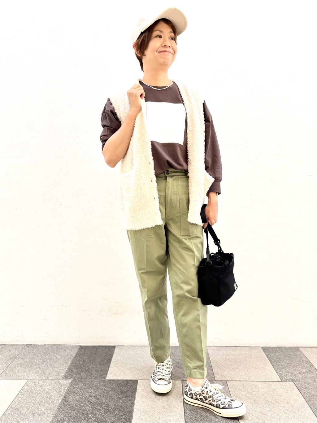 Haruさんの「Dessin｜【洗える】箔プリントロングTシャツ」を使ったコーディネート