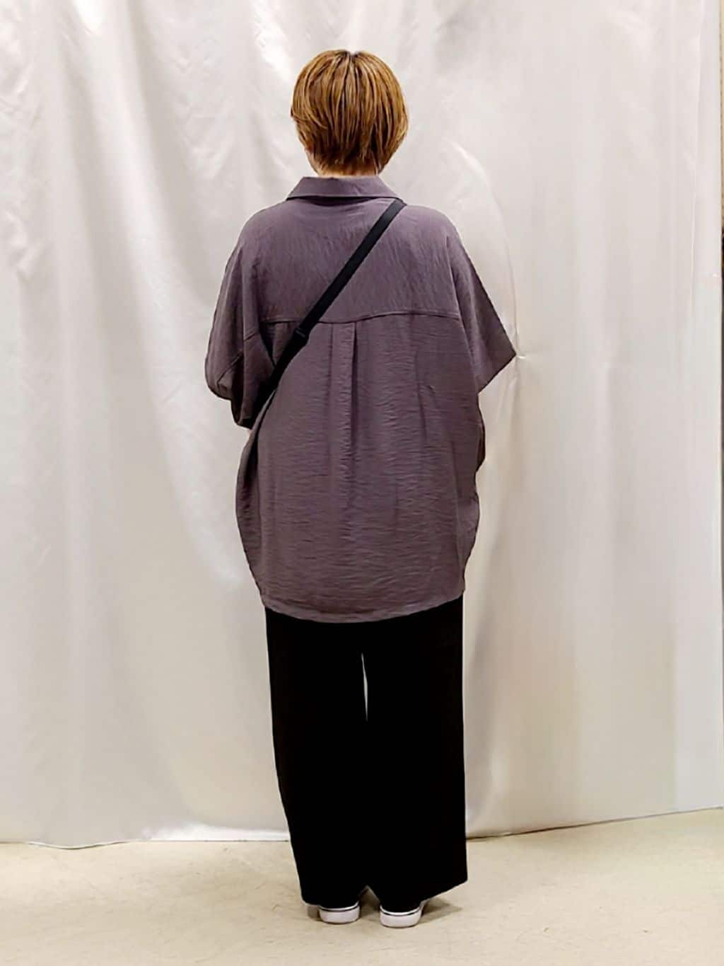 Chiiさんの「SHOO･LA･RUE｜【洗える/S-LL/5分袖】1枚でも羽織としても。さらさらドレープシャツ」を使ったコーディネート