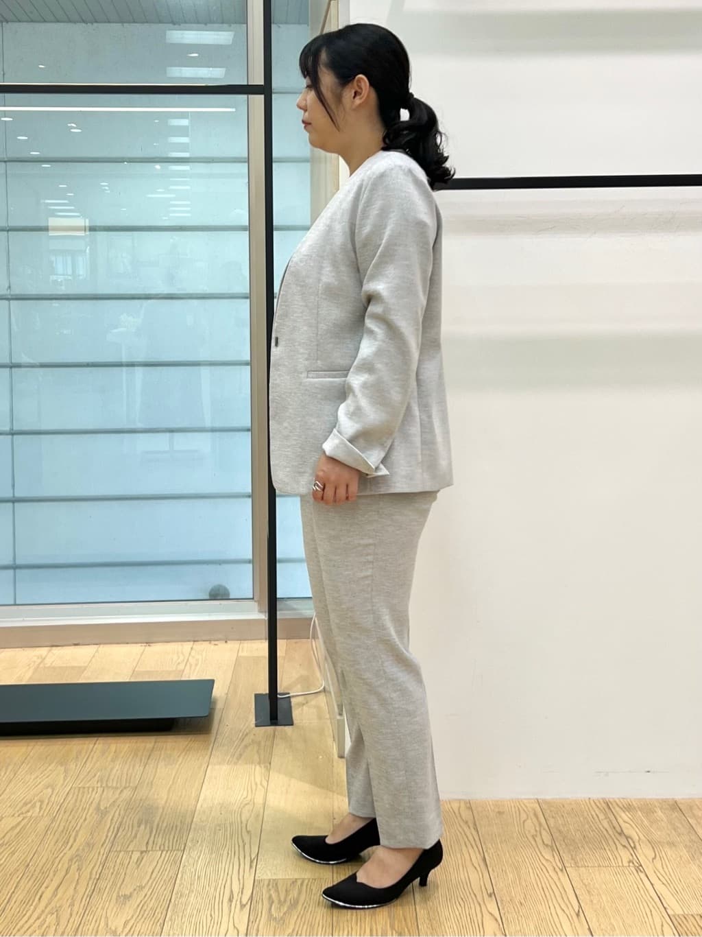 shimaさんの「INDIVI｜【合皮／10mm幅】フックベルト」を使ったコーディネート