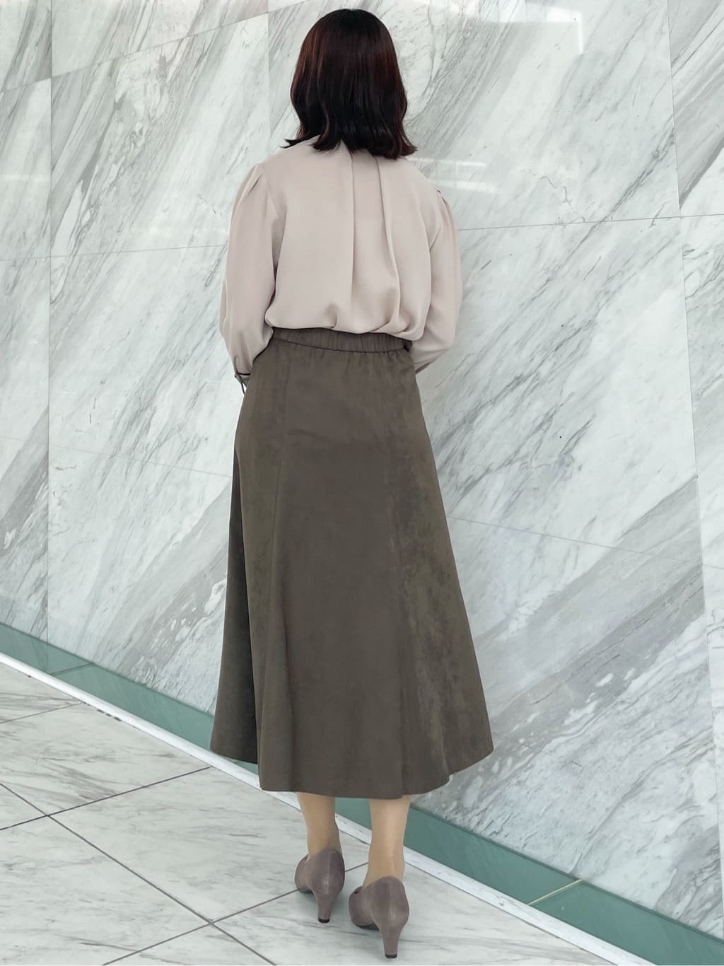 yukariさんの「Reflect｜【配色ボウタイ付き】八分袖ジョーゼットブラウス」を使ったコーディネート