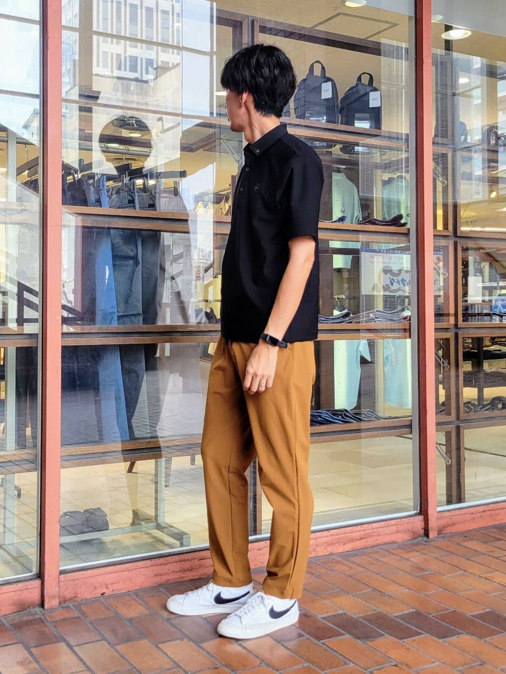 piroyaさんの「TAKEO KIKUCHI｜【COOL CITY WEAR】エアートール ポロシャツ /接触冷感・通気性」を使ったコーディネート