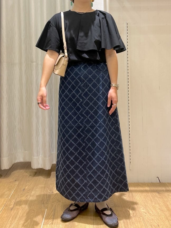 ga_riさんの「THE SHOP TK｜アシメケープ風プルオーバー【接触冷感/洗濯機OK】」を使ったコーディネート