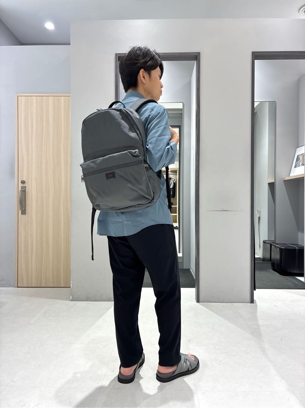 わいずみさんの「TAKEO KIKUCHI｜【COOL CITY WEAR】DotAir（R）サッカー シャツ」を使ったコーディネート