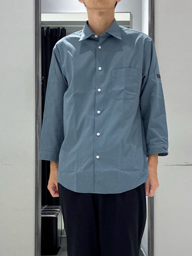 わいずみさんの「TAKEO KIKUCHI｜【COOL CITY WEAR】DotAir（R）サッカー シャツ」を使ったコーディネート