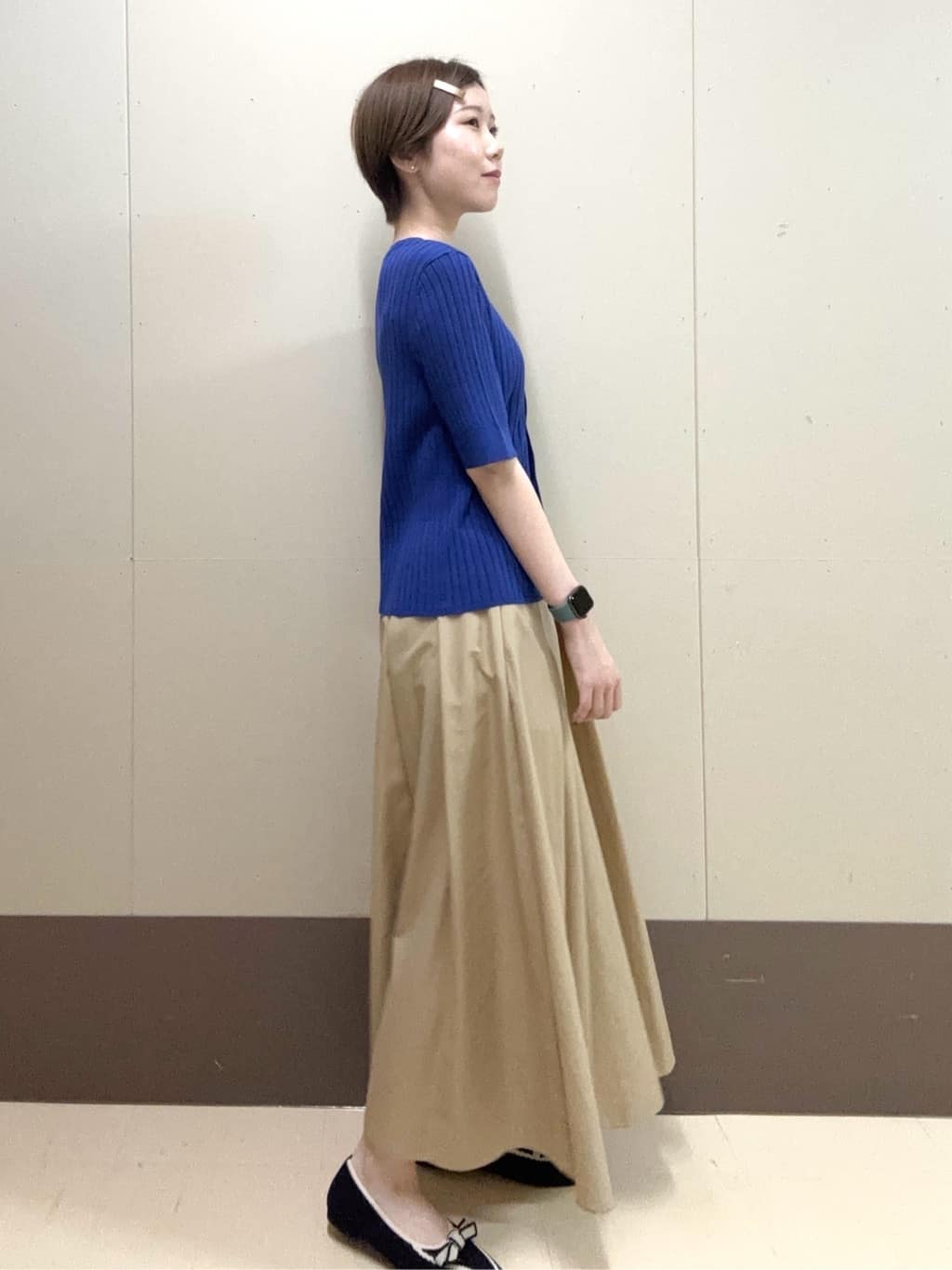 mioさんの「UNTITLED｜【洗える！快適！】リサイクルニットリボンパンプス」を使ったコーディネート