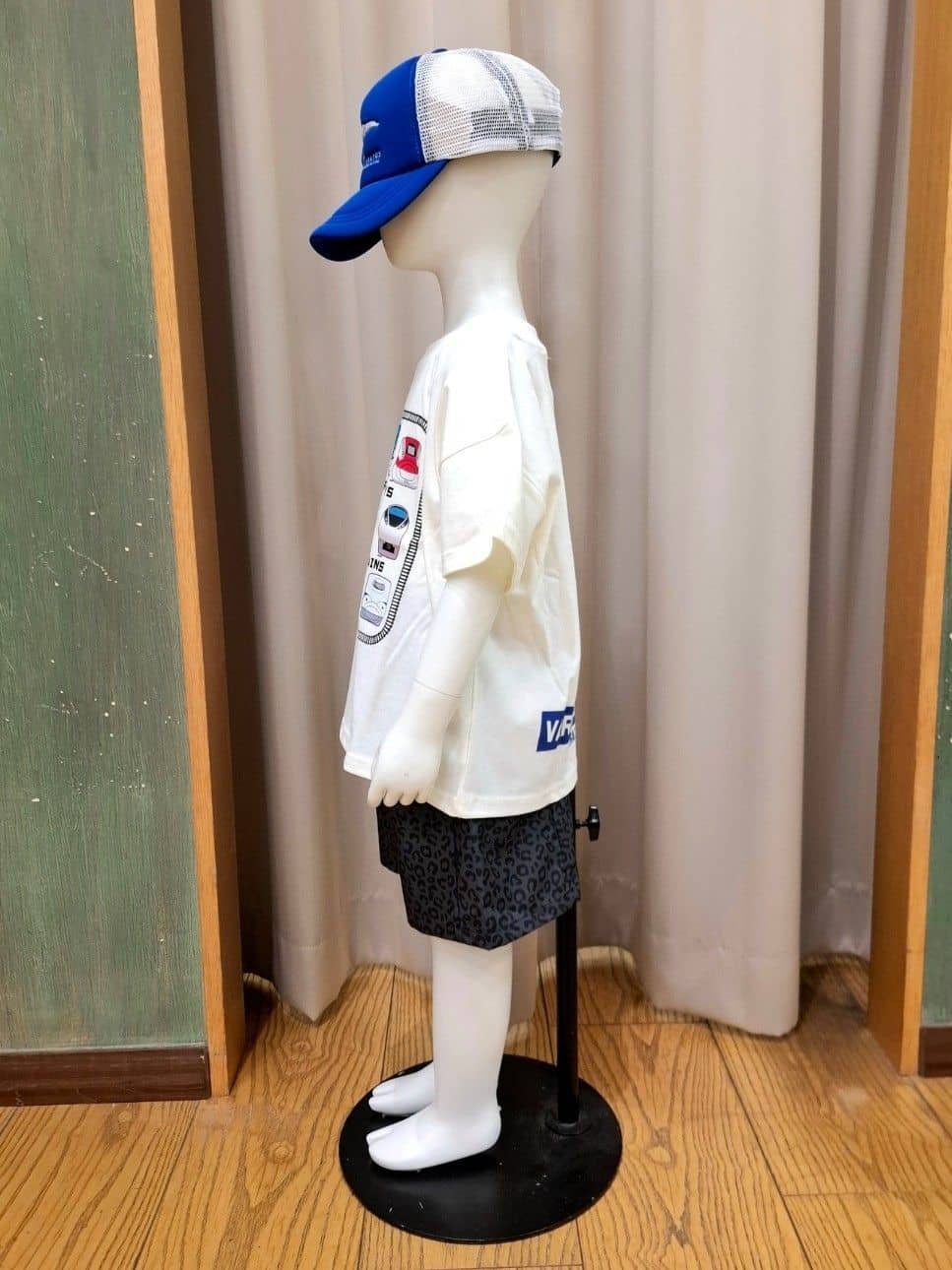 haruさんの「SHOO･LA･RUE｜【100-150cm/撥水】サイドポケット総柄ハーフパンツ」を使ったコーディネート