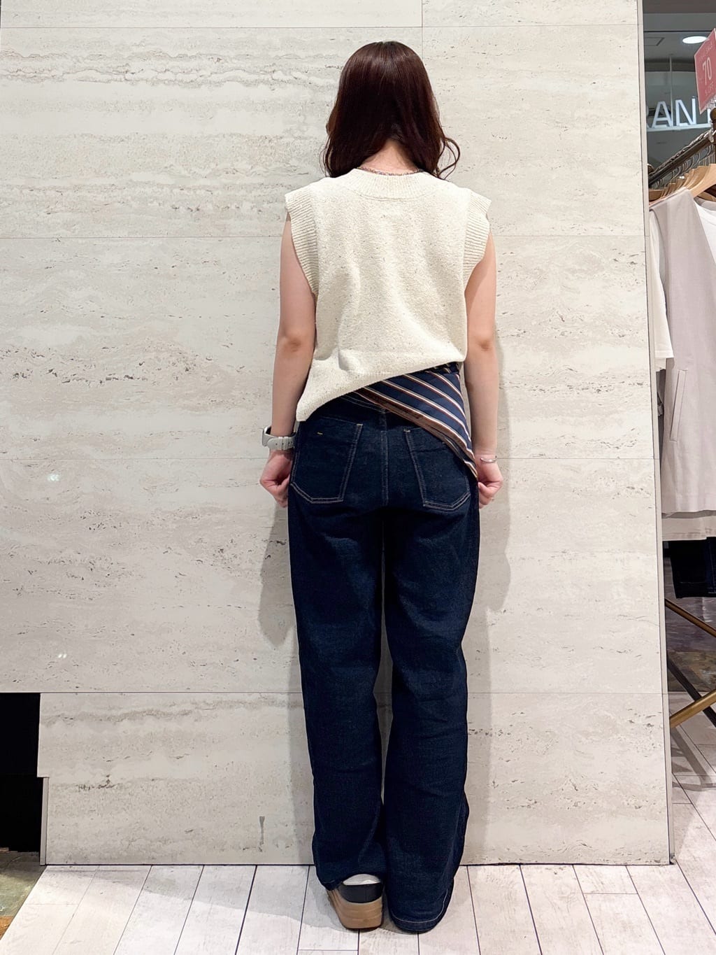 かほさんの「OPAQUE.CLIP｜ストレッチバギーデニム【洗濯機洗い可】《SS～LL》」を使ったコーディネート