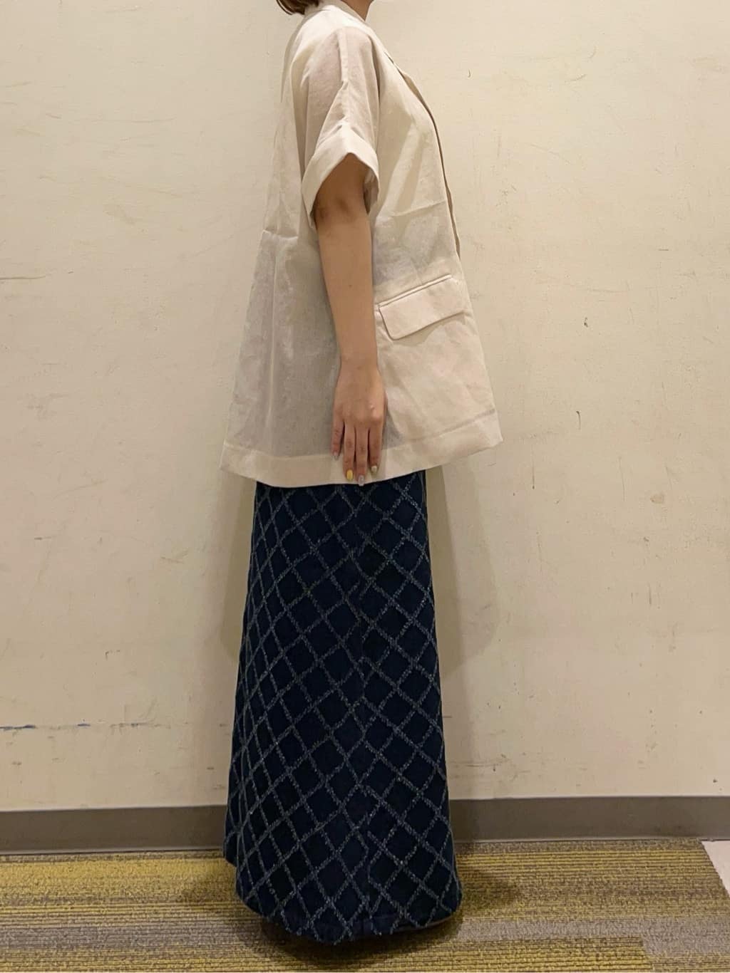 かのさんの「THE SHOP TK｜半袖シアージャケット【洗える】」を使ったコーディネート