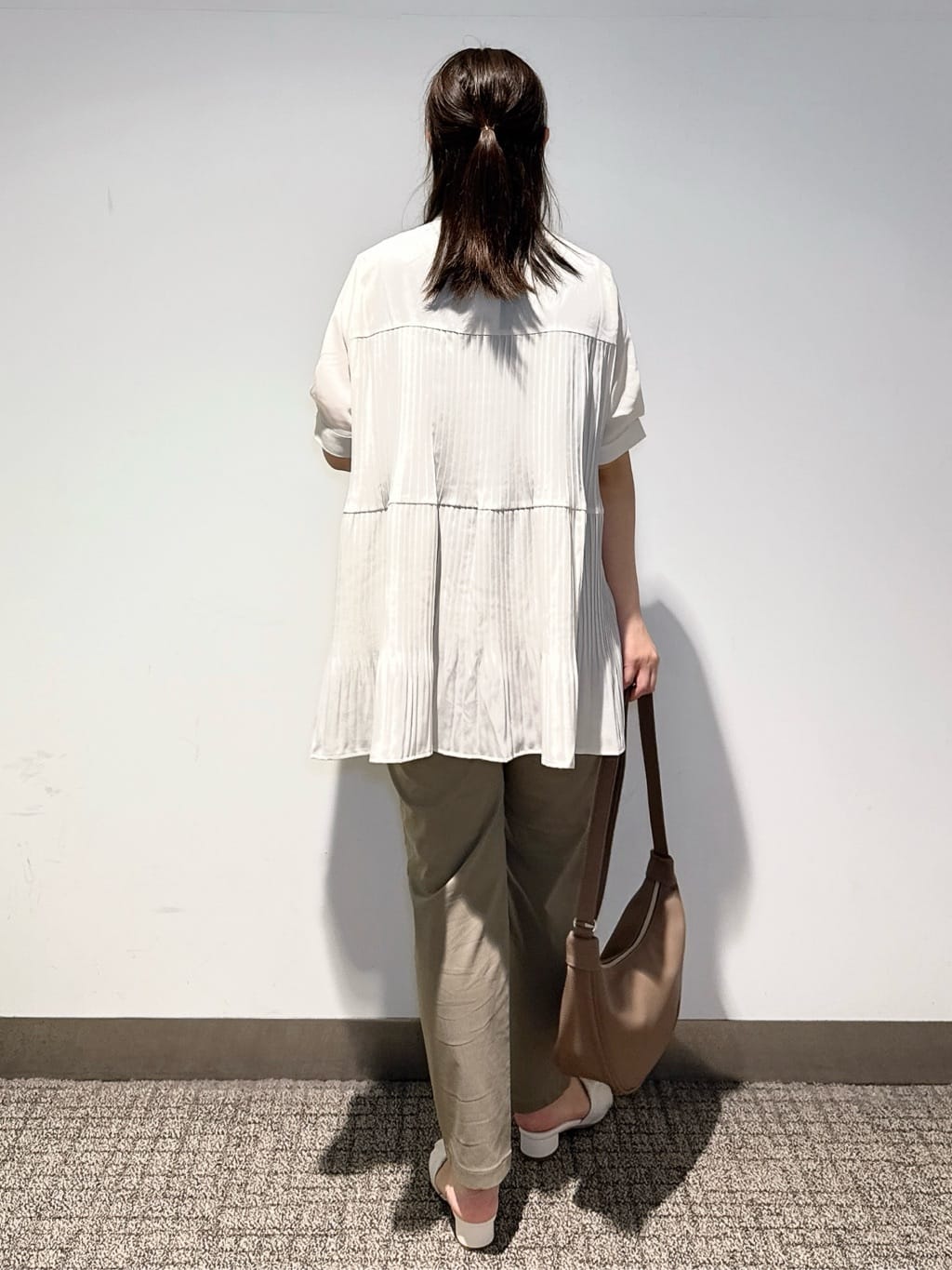 みーさんの「grove｜【体型カバー】ラフに着たい　ティアードプリーツブラウス」を使ったコーディネート