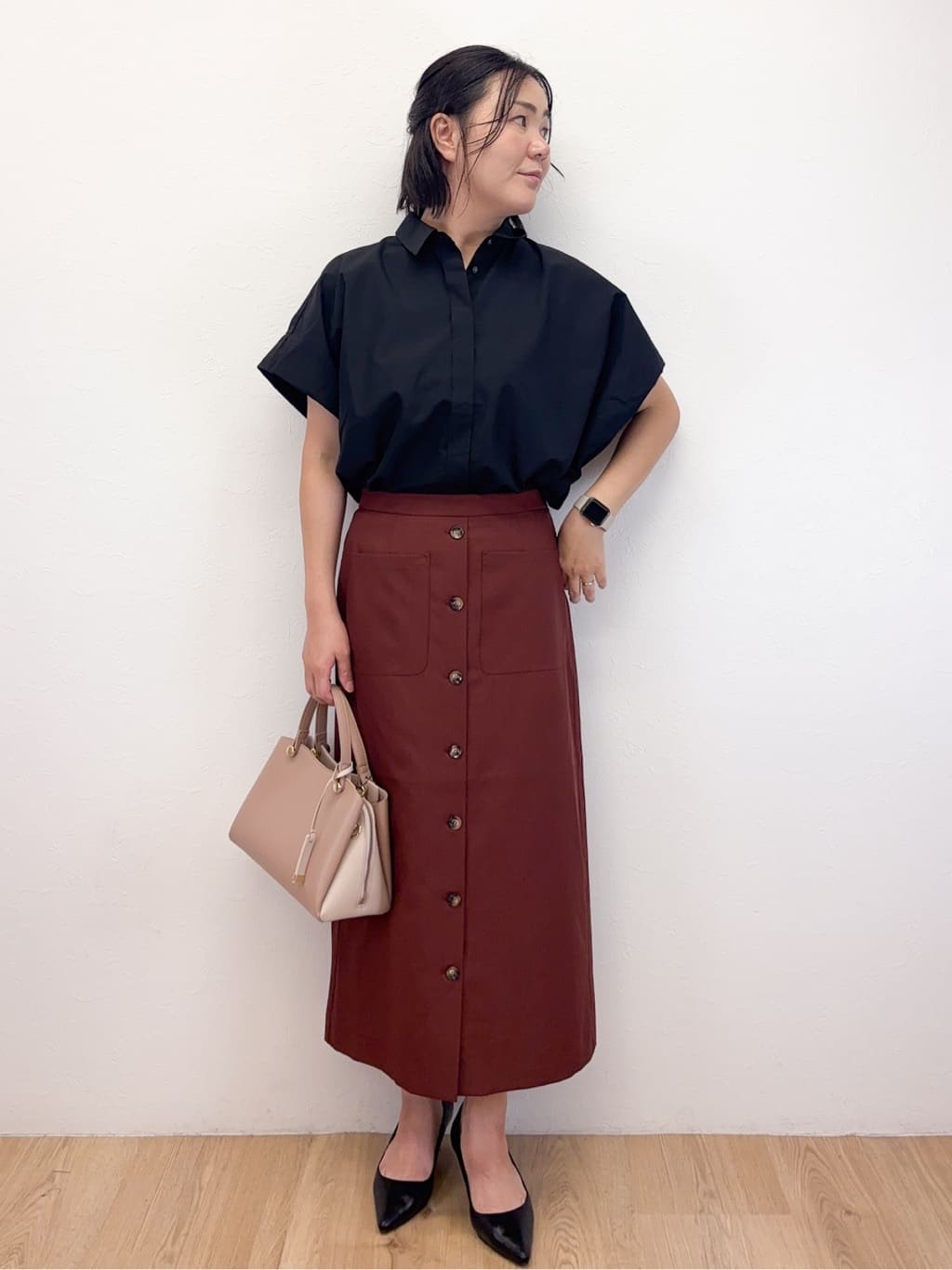Takeさんの「OPAQUE.CLIP｜《andGIRL掲載》リラクシーシャツ【洗濯機洗い可】」を使ったコーディネート