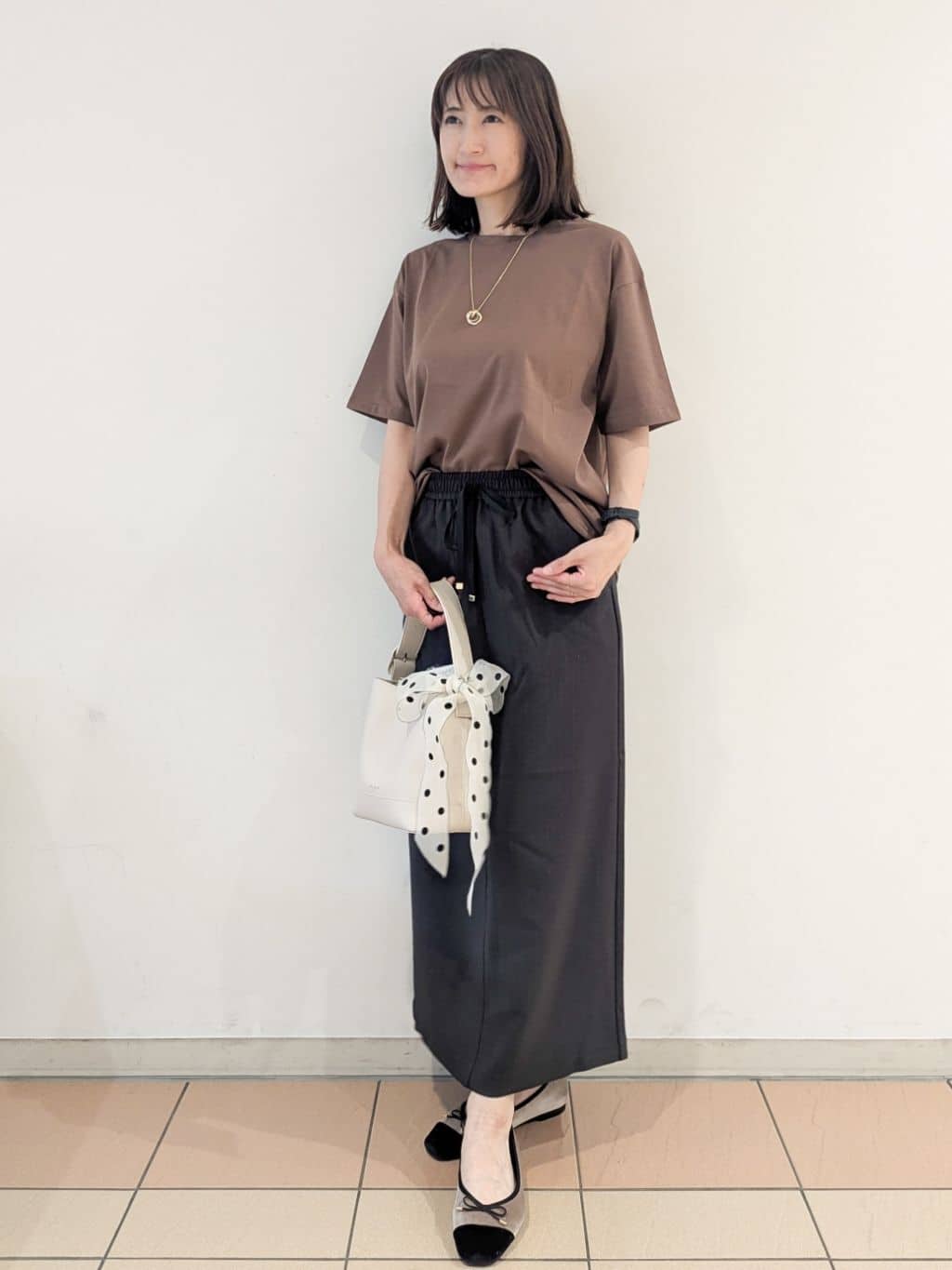 Miさんの「OPAQUE.CLIP｜裾ドロストTシャツ【洗濯機洗い可】」を使ったコーディネート