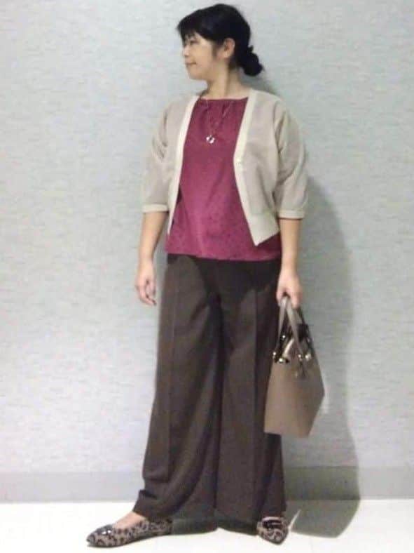 sakoさんの「Reflect｜【一枚で着映える◎】レオパード風ジャカードブラウス」を使ったコーディネート