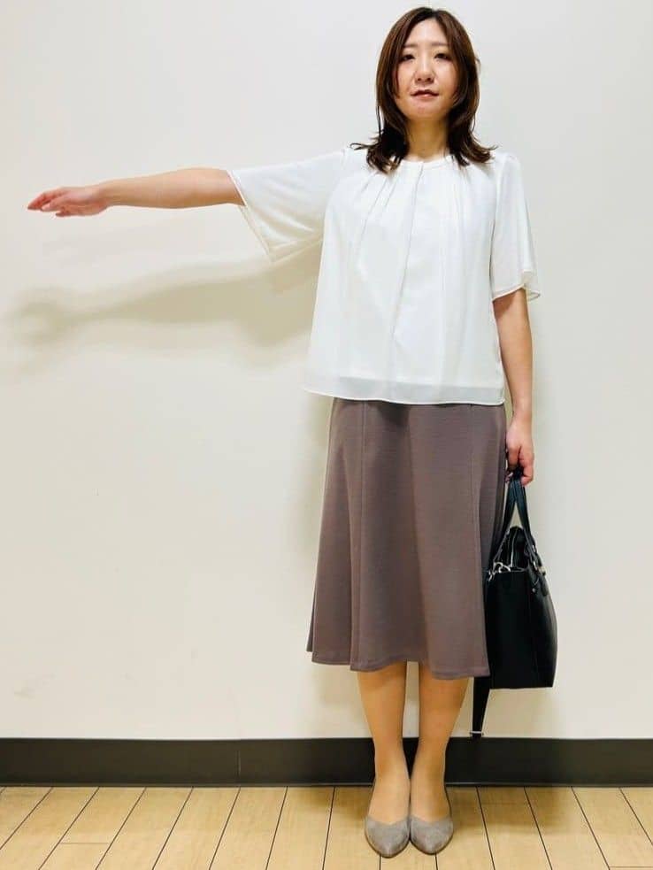 miiiさんの「Reflect｜【SS-4Lサイズ】匠ソフトフレアスカート」を使ったコーディネート