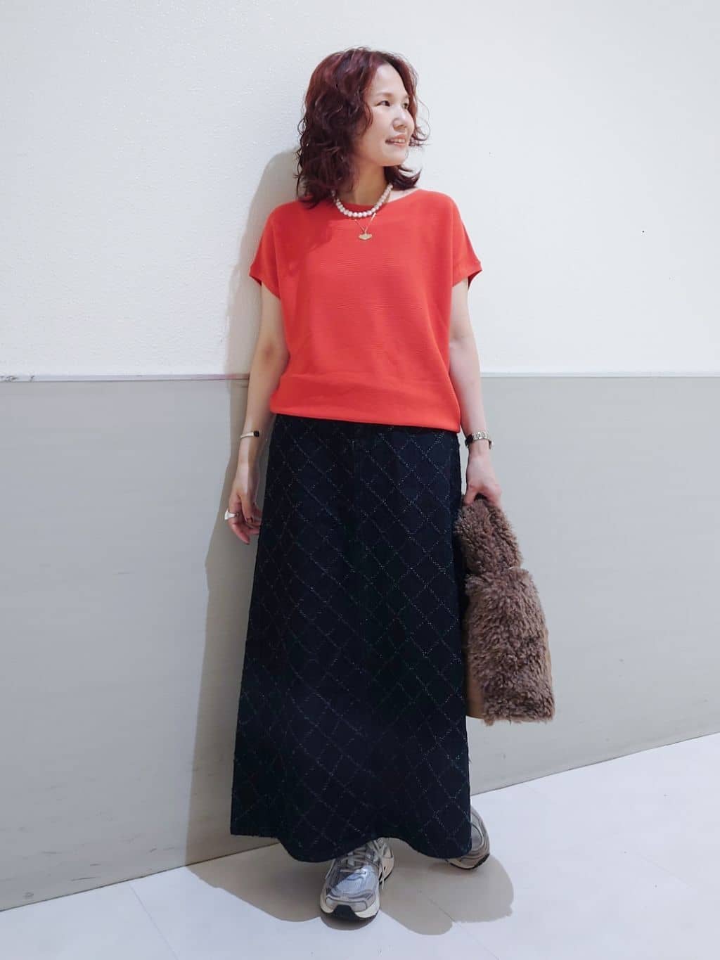 maruさんの「THE SHOP TK｜【6色展開】さらさらフレンチニット【毛玉になりにくい/洗濯機OK】」を使ったコーディネート
