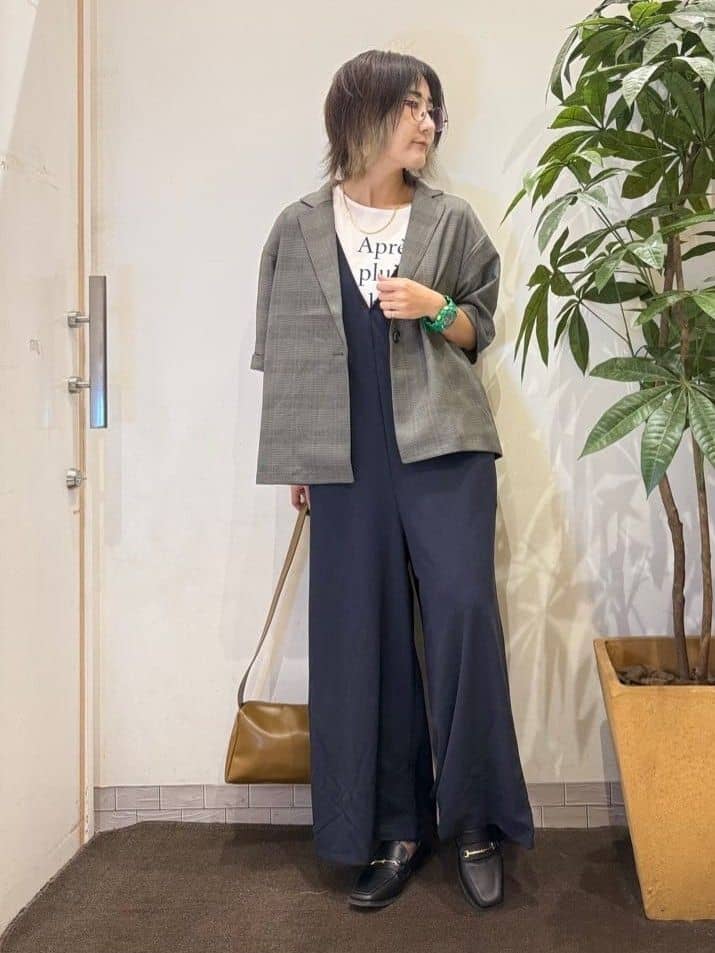 misakiさんの「SHOO･LA･RUE｜【セットアップ可/洗濯後しわになりにくい】5分袖テーラードジャケット」を使ったコーディネート