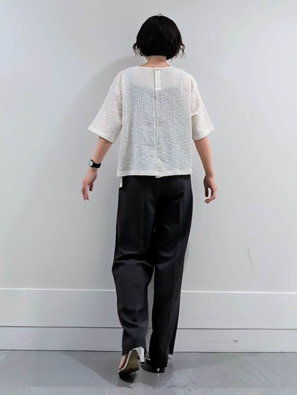 ミズタさんの「UNTITLED｜【五分袖/ジャージトップス】スラブカールマイヤープルオーバー」を使ったコーディネート