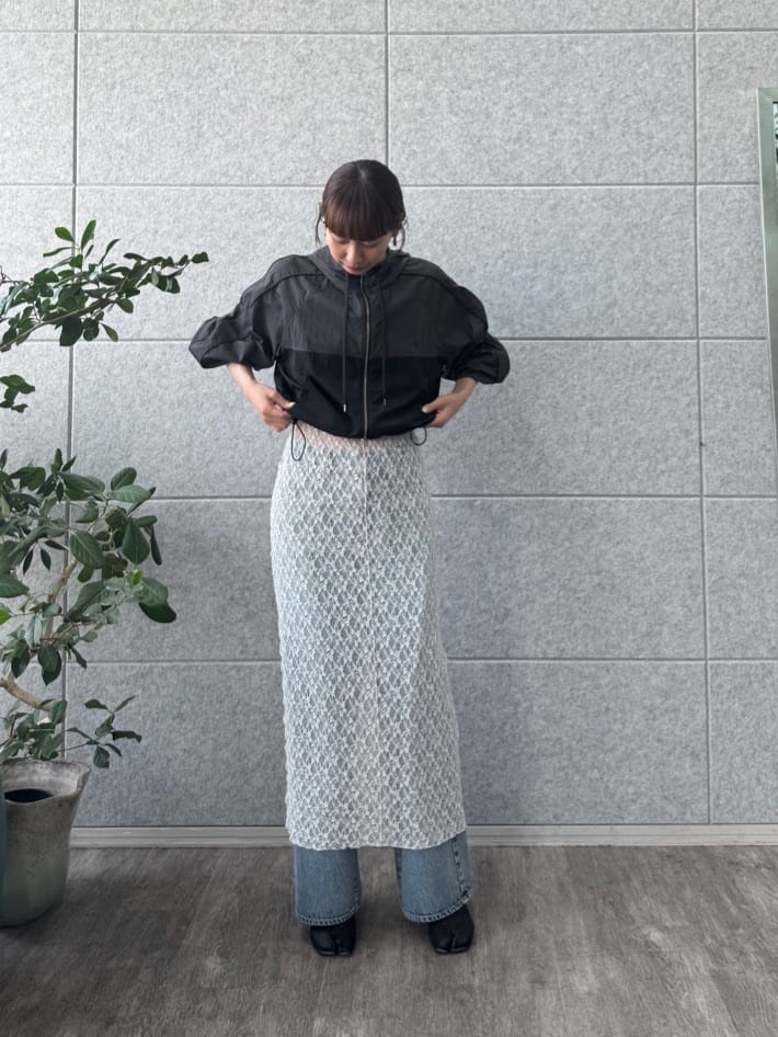 designer yukaさんの「CODE A｜urban light crop blouson」を使ったコーディネート
