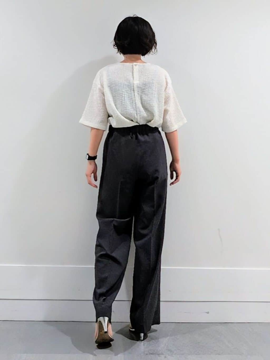 ミズタさんの「UNTITLED｜【五分袖/ジャージトップス】スラブカールマイヤープルオーバー」を使ったコーディネート